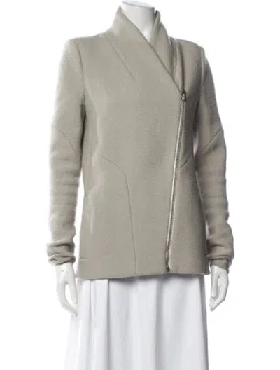 Pre-owned Iro Virgin Wool Biker Jacket In Neutrals