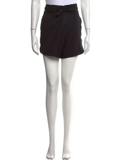 Pre-owned Iro Virgin Wool Mini Shorts In Black