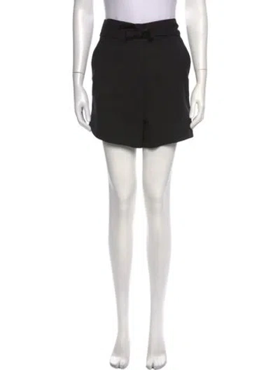 Pre-owned Iro Virgin Wool Mini Shorts In Black