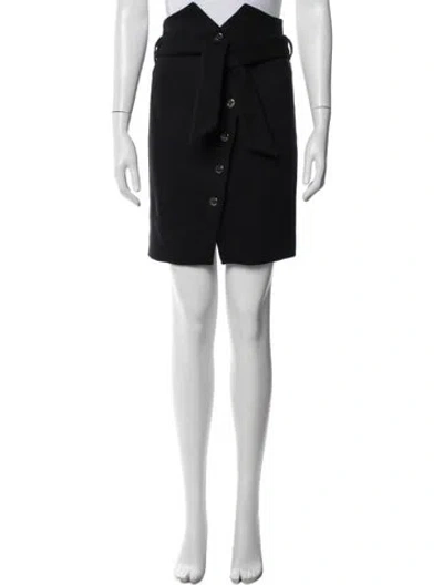 Pre-owned Iro Virgin Wool Mini Skirt In Black
