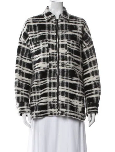 Pre-owned Iro Virgin Wool Plaid Print Jacket In Multi