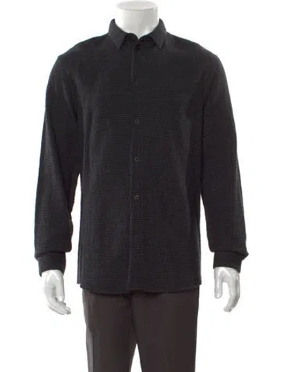 Pre-owned Iro Virgin Wool Plaid Print Shirt In Gray