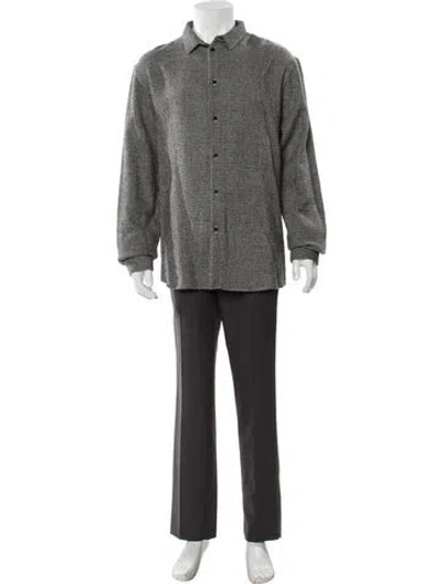 Pre-owned Iro Virgin Wool Plaid Print Shirt In Gray