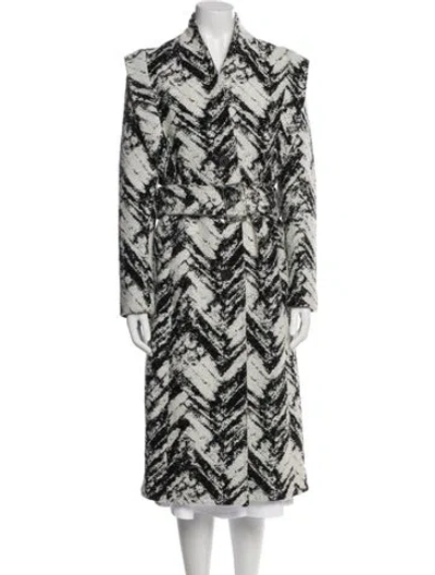 Pre-owned Iro Virgin Wool Printed Coat In Black