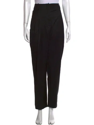 Pre-owned Iro Virgin Wool Straight Leg Pants In Black