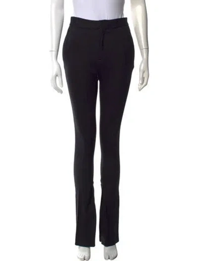 Pre-owned Iro Virgin Wool Straight Leg Pants In Black