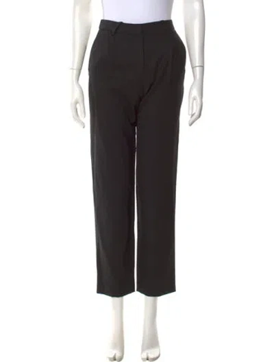 Pre-owned Iro Virgin Wool Straight Leg Pants In Black