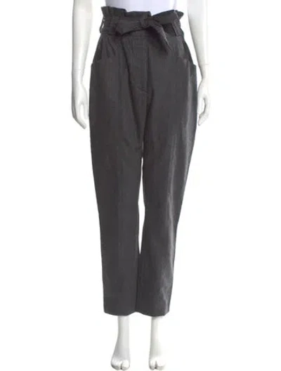 Pre-owned Iro Virgin Wool Straight Leg Pants In Gray