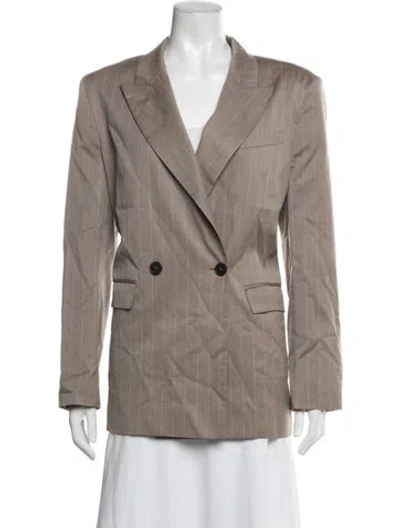 Pre-owned Iro Virgin Wool Striped Blazer In Neutrals