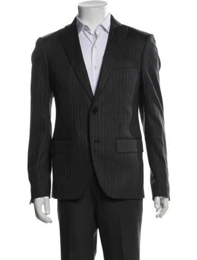 Pre-owned Iro Virgin Wool Striped Blazer W/ Tags In Grey