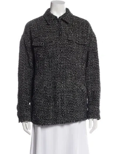 Pre-owned Iro Virgin Wool Tweed Pattern Jacket In Gray