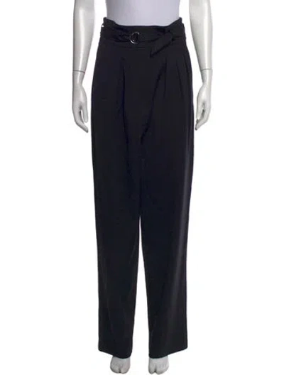 Pre-owned Iro Virgin Wool Wide Leg Pants In Black