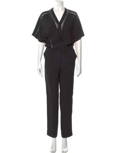 Pre-owned Iro V-neck Jumpsuit In Black