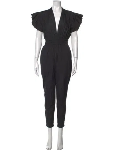 Pre-owned Iro V-neck Jumpsuit In Black