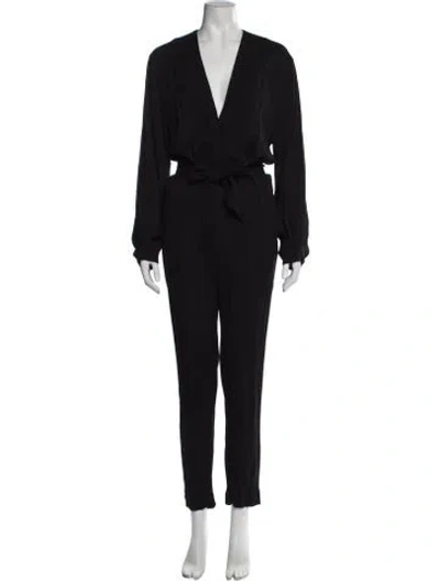 Pre-owned Iro V-neck Jumpsuit In Black