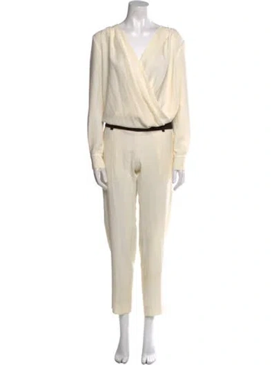 Pre-owned Iro V-neck Jumpsuit In Neutral