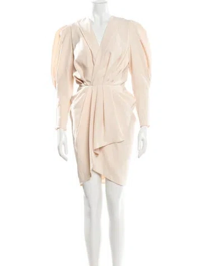 Pre-owned Iro V-neck Knee-length Dress W/ Tags In Neutral
