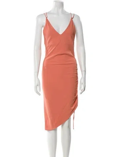 Pre-owned Iro V-neck Knee-length Dress W/ Tags In Orange