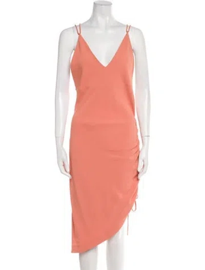 Pre-owned Iro V-neck Knee-length Dress W/ Tags In Pink