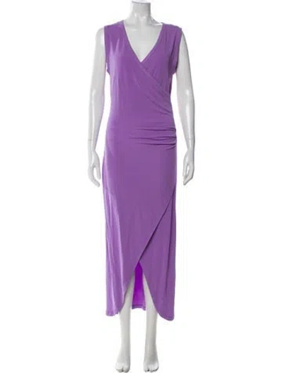 Pre-owned Iro V-neck Long Dress W/ Tags In Purple