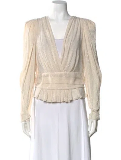 Pre-owned Iro V-neck Long Sleeve Blouse