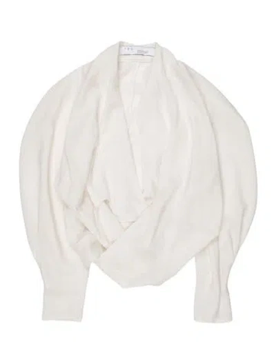 Pre-owned Iro V-neck Long Sleeve Blouse In White