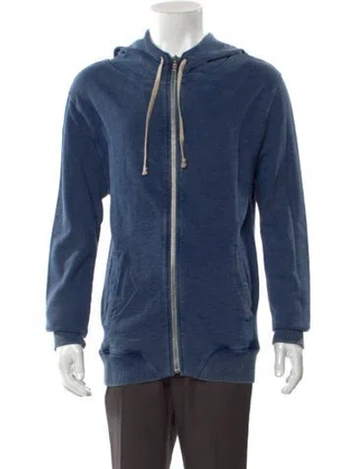 Pre-owned Iro V-neck Long Sleeve Hoodie W/ Tags In Blue