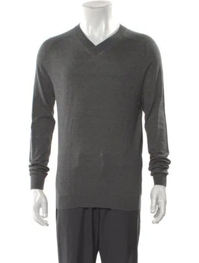 Pre-owned Iro V-neck Long Sleeve Pullover W/ Tags In Gray