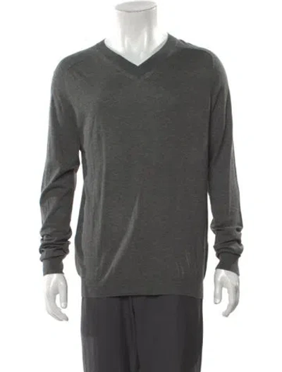 Pre-owned Iro V-neck Long Sleeve Pullover W/ Tags In Gray