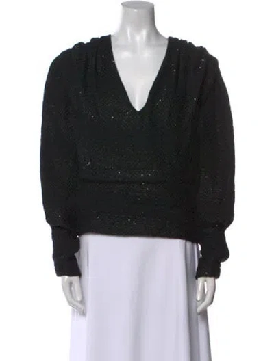 Pre-owned Iro V-neck Long Sleeve Sweatshirt In Black