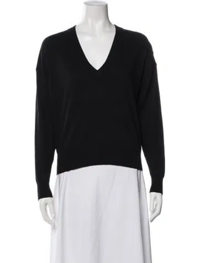 Pre-owned Iro V-neck Long Sleeve Top In Black