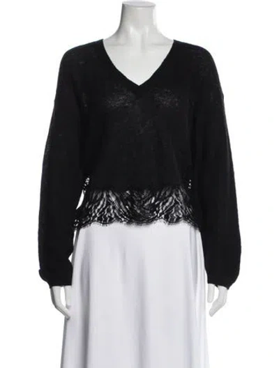 Pre-owned Iro V-neck Long Sleeve Top In Black