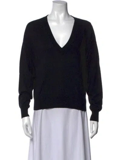 Pre-owned Iro V-neck Long Sleeve Top In Black