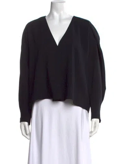 Pre-owned Iro V-neck Long Sleeve Top In Black