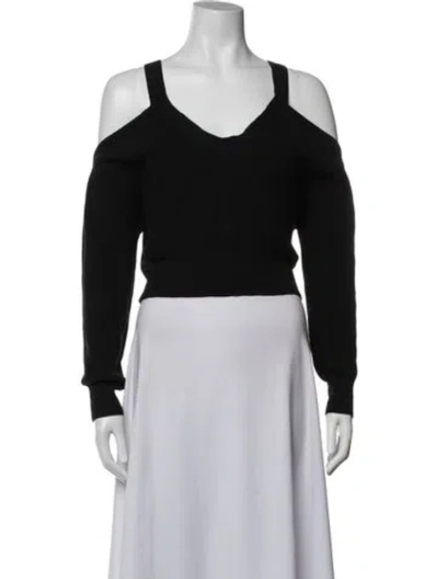 Pre-owned Iro V-neck Long Sleeve Top In Black
