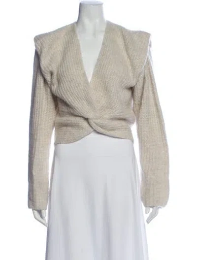 Pre-owned Iro V-neck Long Sleeve Top In Neutral