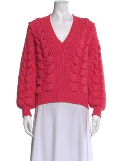 Pre-owned Iro V-neck Long Sleeve Top In Pink