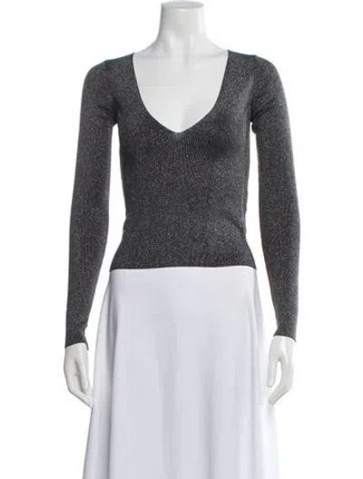 Pre-owned Iro V-neck Long Sleeve Top In White