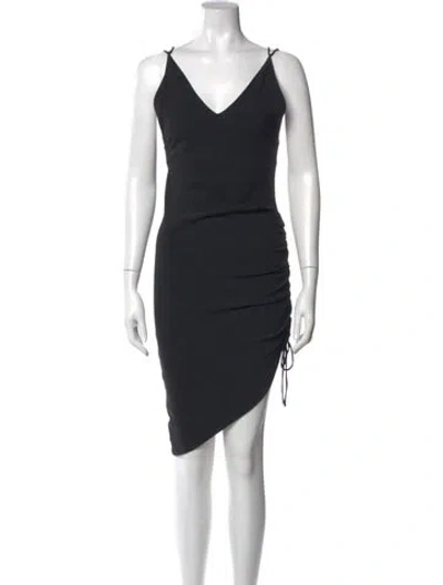 Pre-owned Iro V-neck Midi Length Dress In Black
