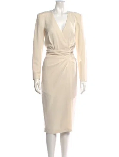 Pre-owned Iro V-neck Midi Length Dress In Neutral