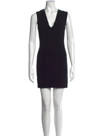 Pre-owned Iro V-neck Mini Dress In Black
