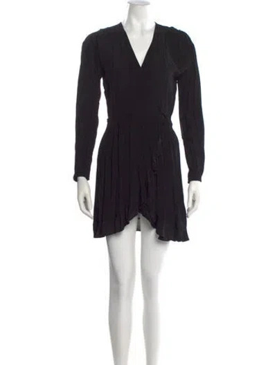Pre-owned Iro V-neck Mini Dress In Black