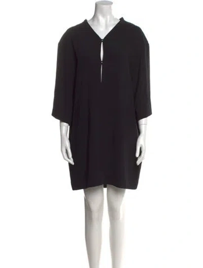 Pre-owned Iro V-neck Mini Dress In Black
