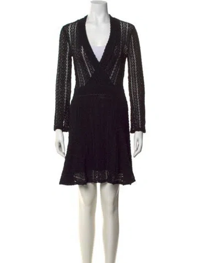 Pre-owned Iro V-neck Mini Dress In Black