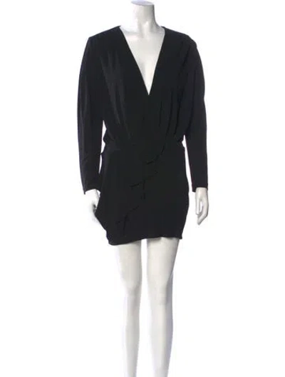 Pre-owned Iro V-neck Mini Dress In Black