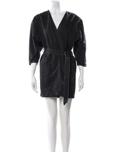 Pre-owned Iro V-neck Mini Dress In Black