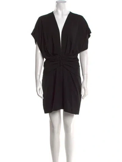 Pre-owned Iro V-neck Mini Dress In Black