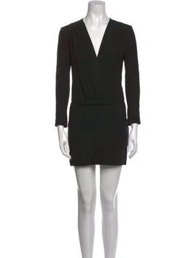 Pre-owned Iro V-neck Mini Dress In Black