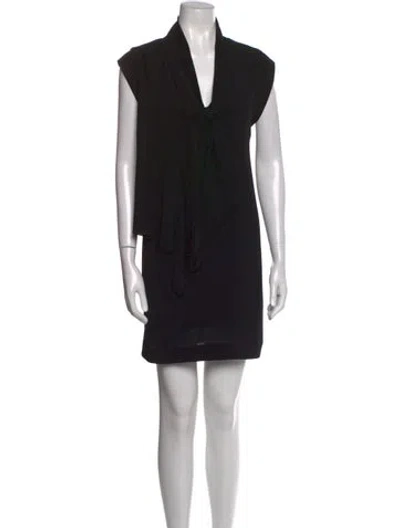 Pre-owned Iro V-neck Mini Dress In Black