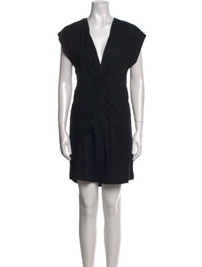 Pre-owned Iro V-neck Mini Dress In Black